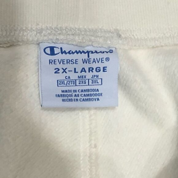 CHAMPION REVERSE WEAVE JOGGER OLD ENGLISH LETTERING SWEATPANTS 2XL CHALK WHITE - Picture 7 of 8